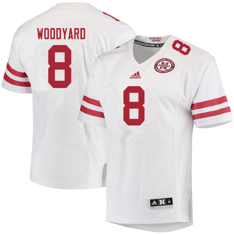 Women #8 Jaron Woodyard Nebraska Cornhuskers College Football Jerseys Sale-White - Click Image to Close